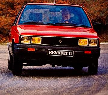 Brochure de la voiture sur papier glacé Renault 11 - 1983 