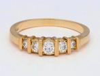 Gouden ring met 5 natuurlijke VS diamanten 0.50 caraat! 19mm, Handtassen en Accessoires, Ringen, 19 tot 20, Geel, Ophalen of Verzenden