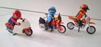 PLAYMOBIL VINTAGE 3E STUKS MOTORFIETSEN CROSS  RACE, Ophalen of Verzenden, Gebruikt, Complete set