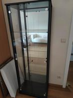 Glazen vitrinekast met 3 leggers, Huis en Inrichting, Kasten | Vitrinekasten, Ophalen, Zo goed als nieuw, 100 tot 150 cm, 150 tot 200 cm