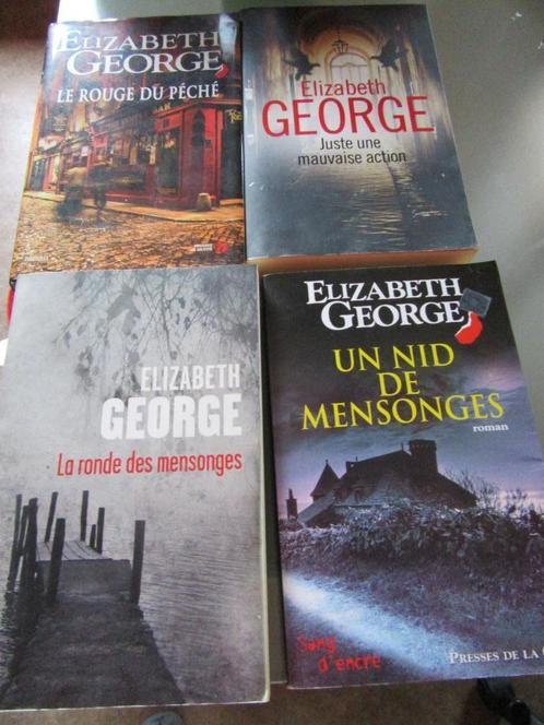 E Elizabeth George 4 romans  grand format, Boeken, Romans, Zo goed als nieuw, Ophalen of Verzenden