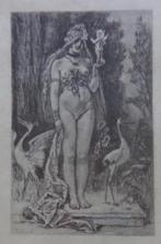 FELICIEN ROPS / IMPUISSANCE D'AIMER / HELIOGRAVURE 37x27cm, Antiek en Kunst, Kunst | Etsen en Gravures, Ophalen of Verzenden