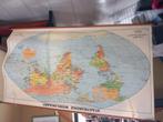 Grote vintage staatkundige wereldkaart, Antiek en Kunst, Antiek | Schoolplaten, Ophalen of Verzenden, Aardrijkskunde