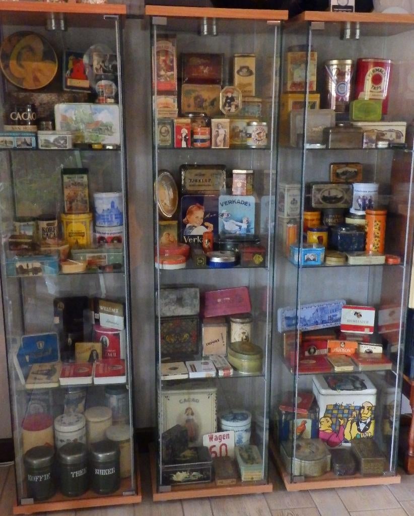 Oude blikjes met merknamen, Verzamelen, Ophalen, Gebruikt, Overige, Overige merken
