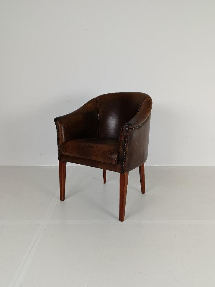 Schapenleer Stoel, Antiek en Kunst, Antiek | Meubels | Stoelen en Sofa's, Ophalen of Verzenden