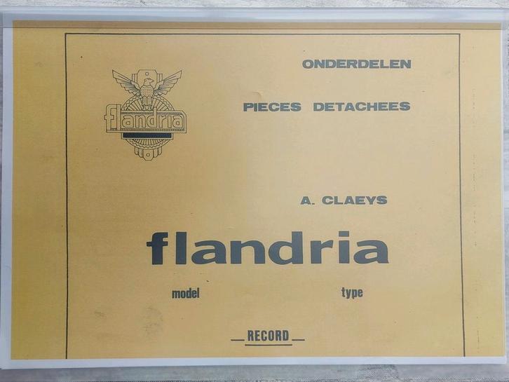 Flandria Rekord onderdelenboek, Boeken, Prentenboeken en Plaatjesalbums, Ophalen of Verzenden