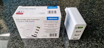 Chargeur USB 4 ports, Enlèvement ou Envoi, Neuf