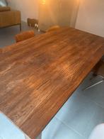 Robuuste eettafel massief eik, Enlèvement, Utilisé, 50 à 100 cm, Chêne