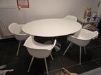 Tafel  ovaal + stoelen, Huis en Inrichting, Tafels | Eettafels, Ophalen, Zo goed als nieuw, Ovaal