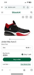 Air Jordan Max Aura 3 maat 39 Black/Red/White, Ophalen, Zwart, Air Jordan, Zo goed als nieuw