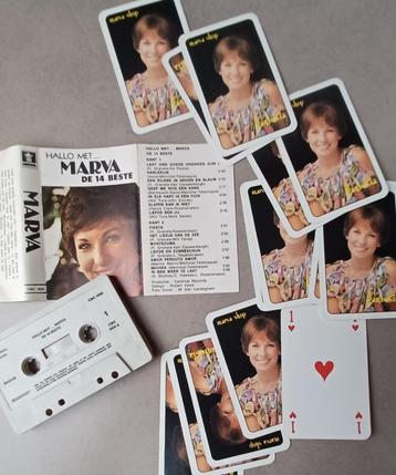 MARVA // cassette (De 14 beste) + speelkaarten( Marva Shop) beschikbaar voor biedingen