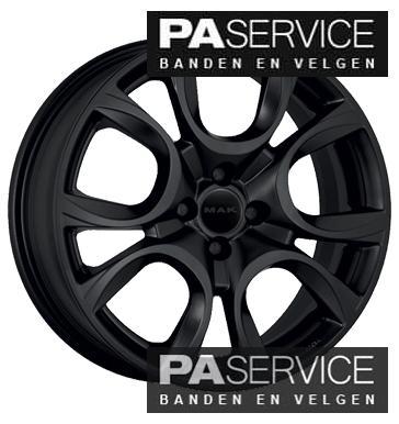Nw 17 inch Matt Black MAK Torino set voor FIAT 500 4x98, Auto-onderdelen, Banden en Velgen, Velg(en), 17 inch, Ophalen of Verzenden