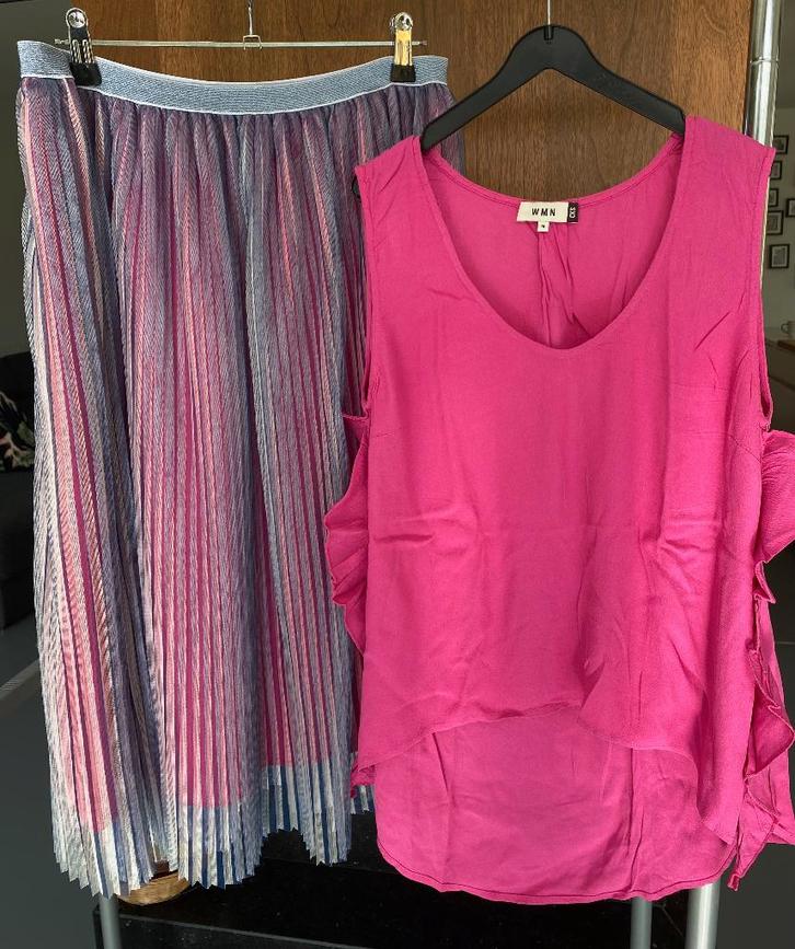 Setje CKS, Kleding | Dames, Rokken, Gedragen, Maat 38/40 (M), Roze, Knielengte, Ophalen of Verzenden