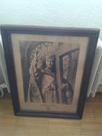 oude kader met prent Christus, Ophalen