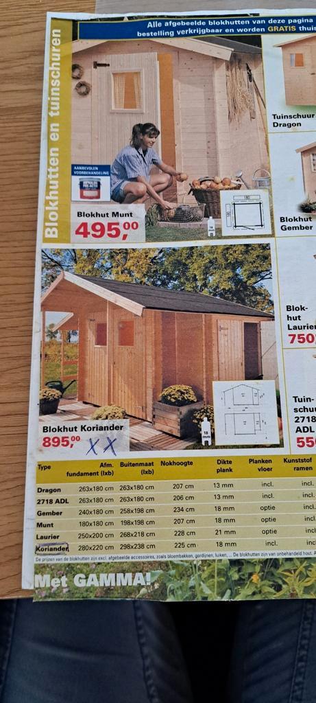 Tuinhuis: blokhut, Tuin en Terras, Tuinhuizen, Zo goed als nieuw, Blokhut, Hout, Ophalen