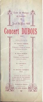 Louvain, programme 1908., Boeken, Schoolboeken, Ophalen of Verzenden, Muziek
