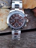 Seiko chronograaf, Staal, Polshorloge, Nieuw, Ophalen of Verzenden