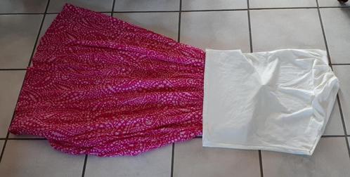 Rok(roze)-B.young(40)+top offshoulder(offwhite)-Azzurro(M/L), Kleding | Dames, Rokken, Zo goed als nieuw, Maat 38/40 (M), Roze