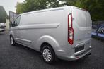 Ford Transit Custom, 2020, 127.000km, Airco, Camera + Keurin, Auto's, Bedrijf, Diesel, Grijs, Lederen bekleding