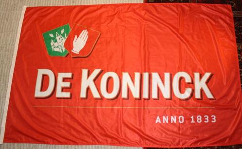 de Koninck bier reclame vlag, Collections, Marques de bière, Neuf, Panneau, Plaque ou Plaquette publicitaire, De Koninck, Enlèvement ou Envoi