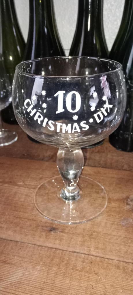 Brasserie bier antiek glas Christmas-Dix, Verzamelen, Biermerken, Gebruikt, Glas of Glazen, Overige merken, Ophalen of Verzenden
