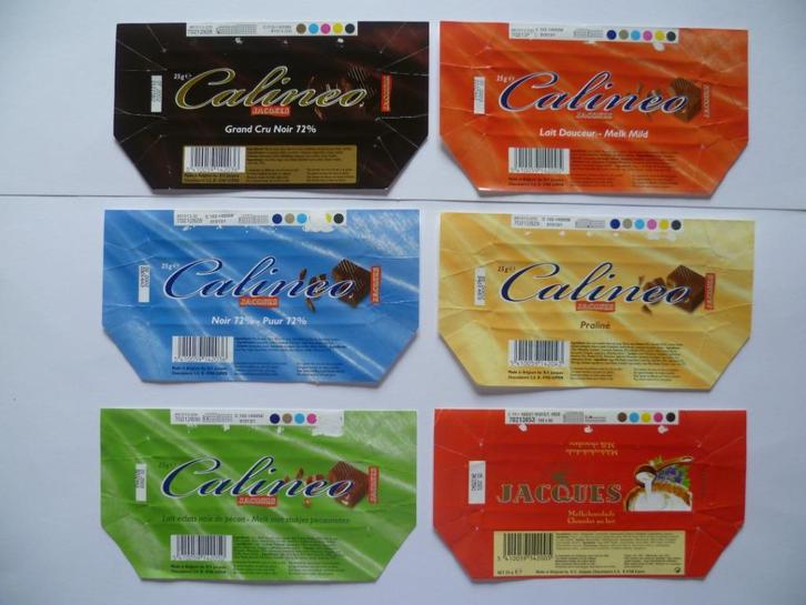 Chocolade Jacques Calineo emballage chocolat omslagen, Collections, Collections Autre, Utilisé, Enlèvement ou Envoi