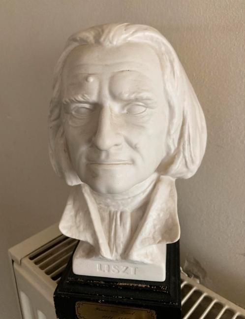 Franz Liszt - Buste de Liszt Ferenc joliment patiné, Antiquités & Art, Art | Sculptures & Bois, Enlèvement ou Envoi