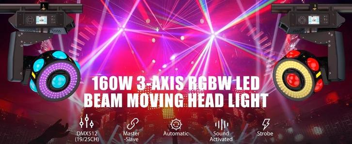 Nieuwe First Class 7 x 80W RGBW + RGB LASER Ufo Movinghead, Muziek en Instrumenten, Licht en Laser, Nieuw, Licht, Geluidgestuurd