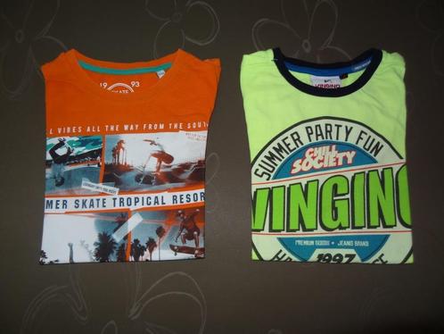 Pakketje kleurrijke zomerse kinder T-shirts (maat 7-8 j), Kinderen en Baby's, Kinderkleding | Maat 122, Gebruikt, Jongen, Shirt of Longsleeve