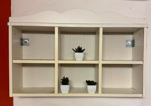 Vintage wandplank met 6 vakken, Huis en Inrichting, Kasten | Wandmeubels, Ophalen