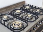 🍀 Poêle Boretti de luxe 90 cm en acier inoxydable 6 brûleur, Electroménager, Cuisinières, Comme neuf, 5 zones de cuisson ou plus