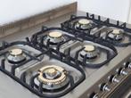 🍀 Poêle Boretti de luxe 90 cm en acier inoxydable 6 brûleur, Comme neuf, 5 zones de cuisson ou plus, Classe énergétique A ou plus économe