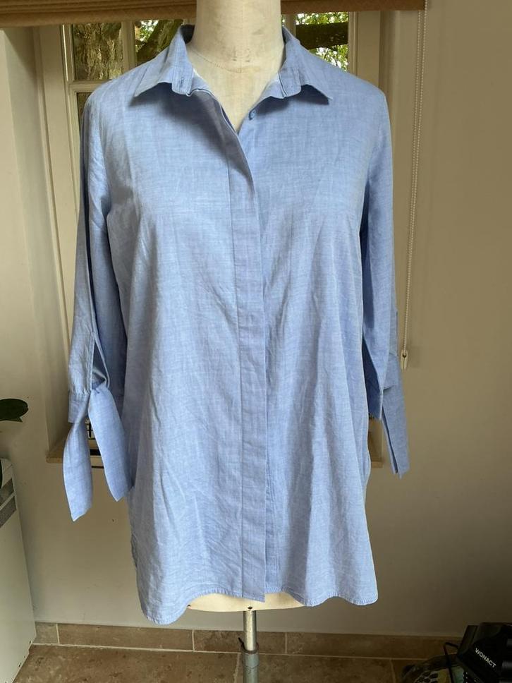Katoen bloesje maat 38, merk Opus, Kleding | Dames, Blouses en Tunieken, Maat 38/40 (M), Blauw, Ophalen of Verzenden