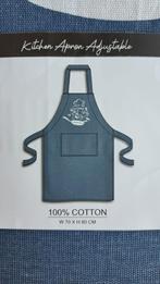 Keukenshort - NIEUW !, Maison & Meubles, Cuisine | Linge de cuisine, Enlèvement ou Envoi, Neuf, Bleu, Tablier