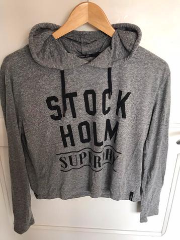 Pull gris, Gris, Superdry, Comme neuf, Taille 34 (XS) ou plus petite