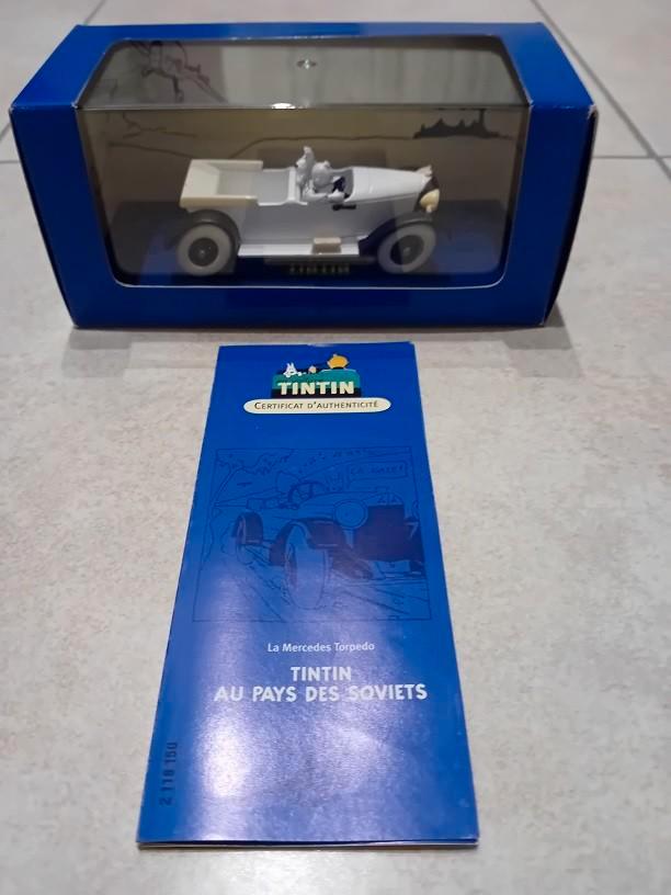 Kuifje auto nr 50 De Mercedes Torpedo, Verzamelen, Stripfiguren, Zo goed als nieuw, Overige typen, Kuifje, Ophalen of Verzenden