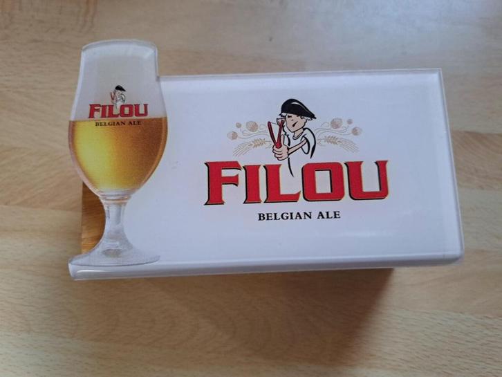Filou Belgian ale bierhouder onder glas onder glas onder gla, Verzamelen, Biermerken, Ophalen