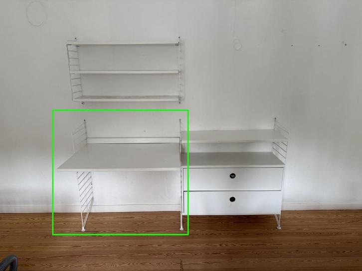 String Furniture Bureau/Werkblad - Wit - 78x58 cm, Huis en Inrichting, Bureaus, Gebruikt, Bureau, Ophalen