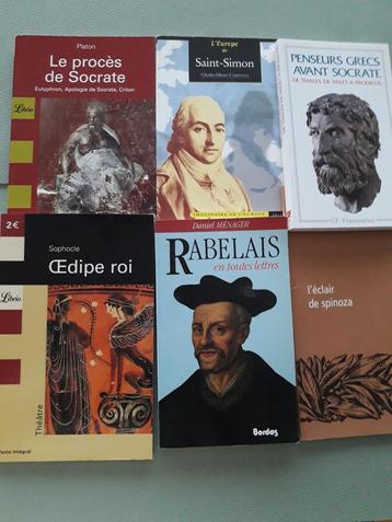 7 livres:PENSEURS Grecs,Socrate.Sophocle,..+Miettes philo.