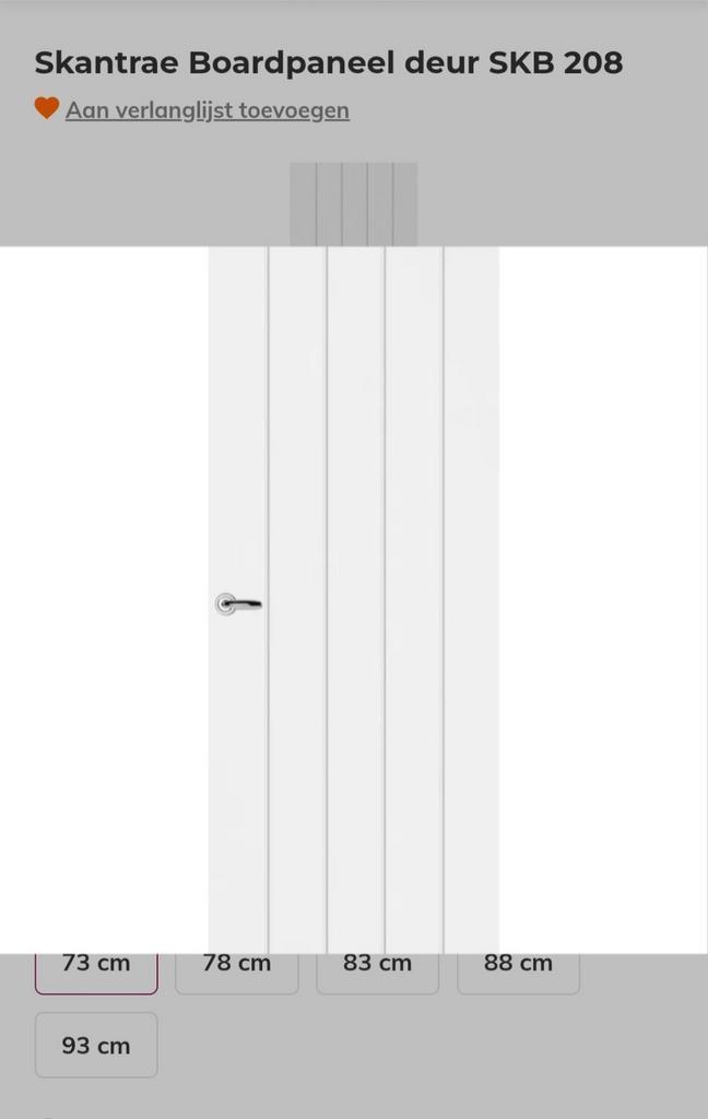 SKANTRAE 4 x nieuwe boardpaneeldeuren SKB 208, Doe-het-zelf en Bouw, Deuren en Vliegenramen, Ophalen