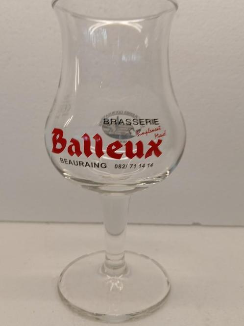 Staand glas van Brasserie BALLEUX in Beauraing double fa, Verzamelen, Biermerken, Zo goed als nieuw, Glas of Glazen, Overige merken