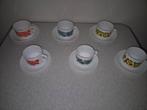 Lot 6 tasses et sous-tasses Arcopal Lotus, Antiek en Kunst, Ophalen of Verzenden