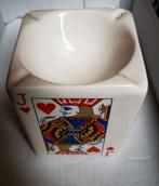 Kaartspel asbak in aardewerk 80's, Ophalen of Verzenden, Zo goed als nieuw, Asbak