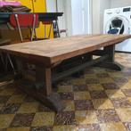 Unieke stoere landelijke salontafel in eik, Huis en Inrichting, Ophalen