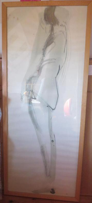 Staand naakt aquarel, Enlèvement