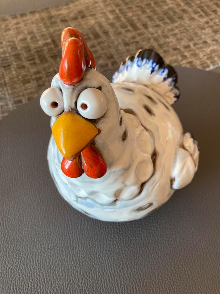 Keramieken kip, Collections, Statues & Figurines, Comme neuf, Enlèvement ou Envoi