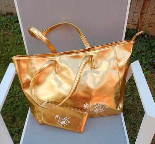 #Like Me - Set schoudertas en klein tasje - goudkleurig, Handtassen en Accessoires, Tassen | Schoudertassen, Nieuw, Overige merken