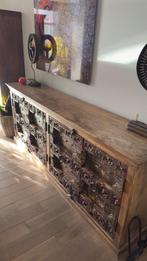 Buffet - Bois exotique, Huis en Inrichting, Kasten | Buffetkasten, Zo goed als nieuw, 200 cm of meer, 25 tot 50 cm, Met deur(en)