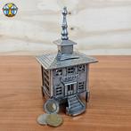 Antieke Metalen Spaarpot Tianjin China (Frans Belgie) Pagode, Verzamelen, Spaarpotten, Ophalen of Verzenden