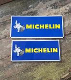 2 x Michelin blikken reclamebord, reclamebordjes., Verzamelen, Ophalen of Verzenden, Gebruikt, Reclamebord